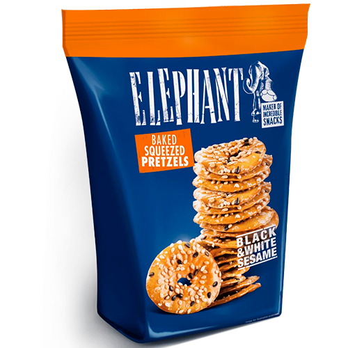 Elephant Pretzels Black & White Sesame (180 g)