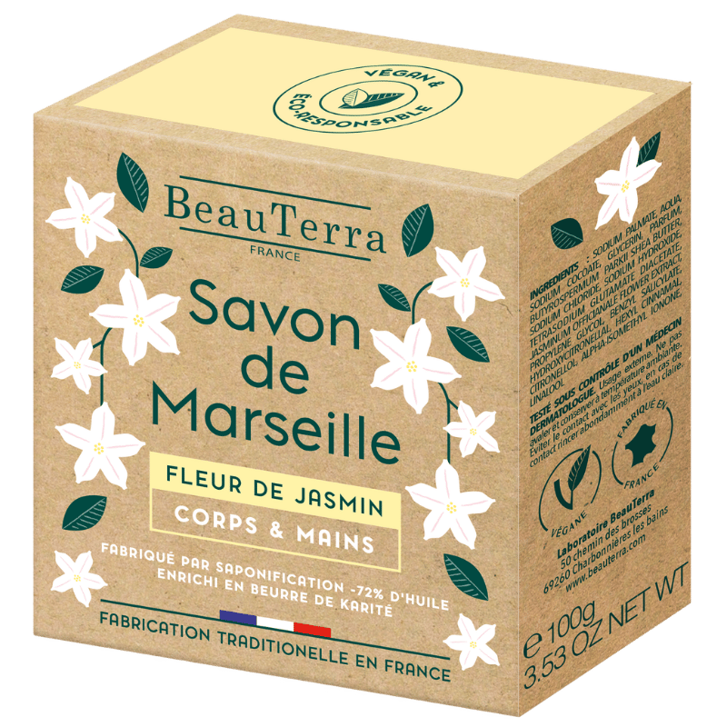 Beau Terra Marseille Sæbebar Jasmin Blomst (100 g)
