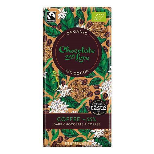 Chocolate and Love Chokolade Coffee 55% Ø - 80 g.