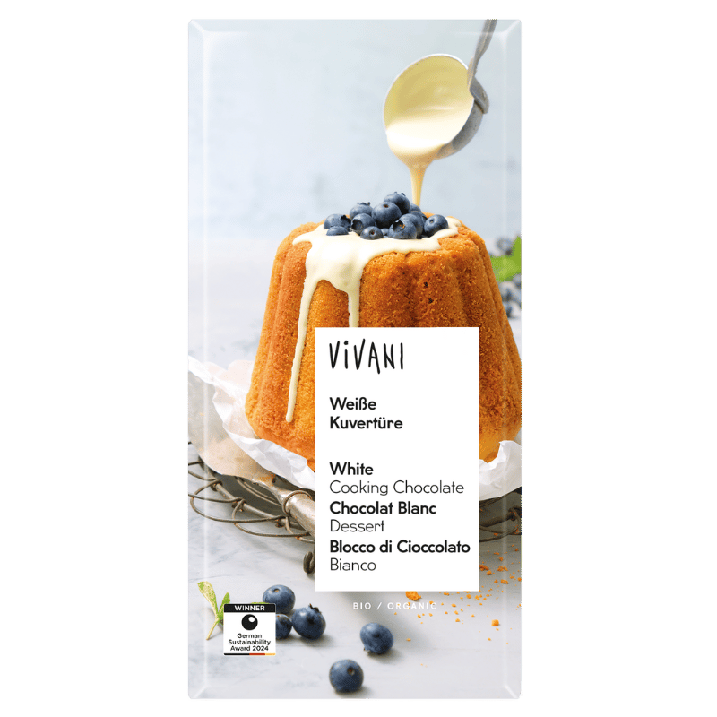 Vivani Overtrækschokolade Hvid Ø (150 g)
