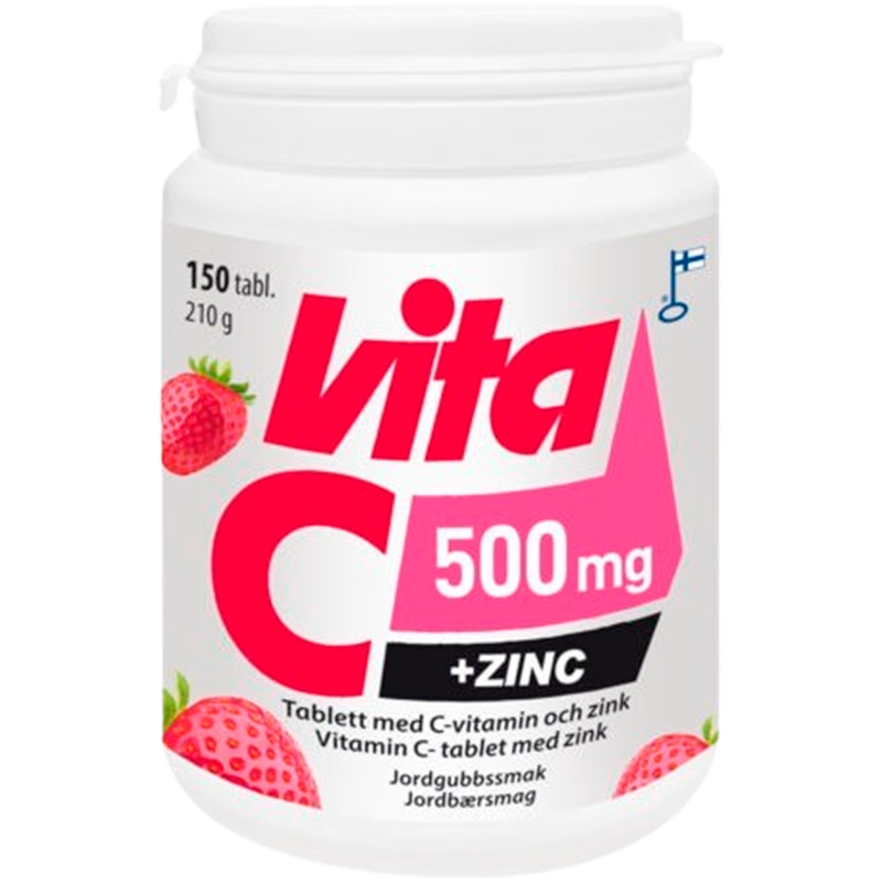 Vita C + Zink Jordbærsmag (150 tabl)