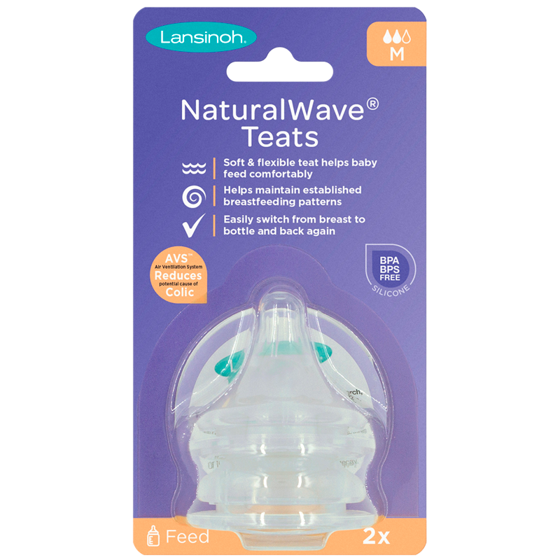 Lansinoh Naturalwave Flaskesut Medium Flow - 2 stk.