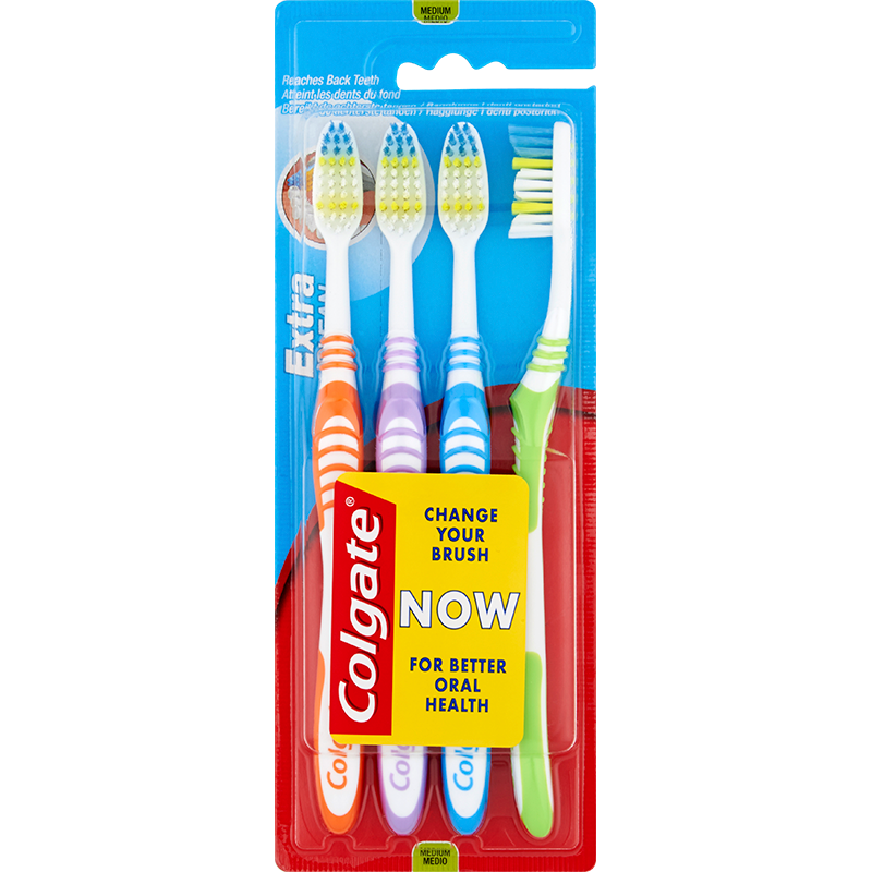 Colgate Extra Clean Medium Tandbørster (4 stk)