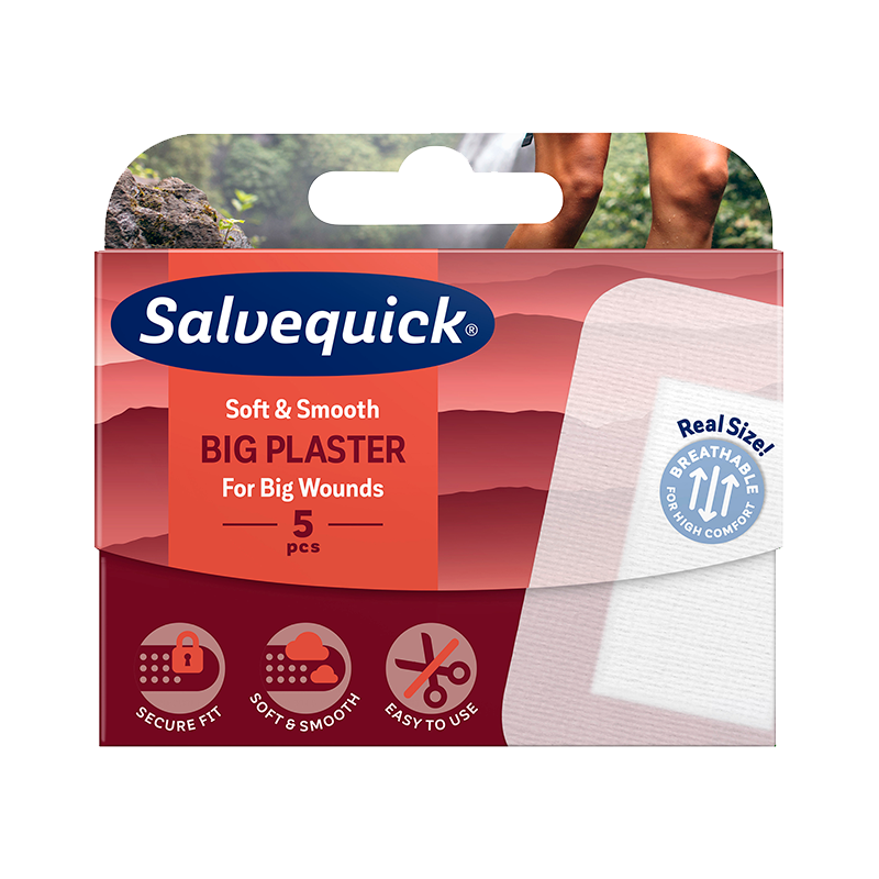 Salvequick Soft & Smooth, Big Wounds (5 stk)