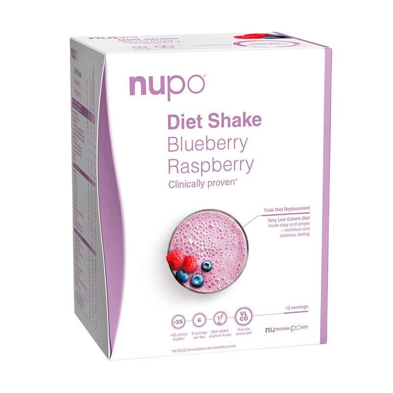 Nupo Diet Shake Blueberry Raspberry - 12x32 g.