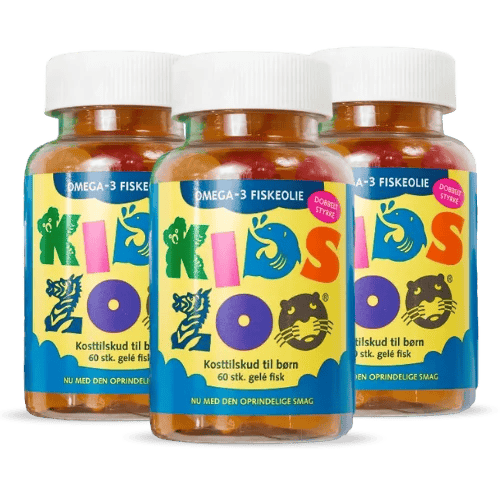3 x Kids Zoo Omega-3 Fiskeolie (60 stk)