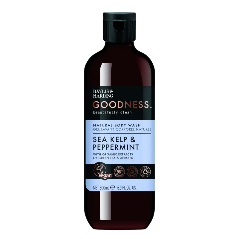 Baylis & Harding Goodness Sea Kelp & Peppermint Body Wash - 500 ml.