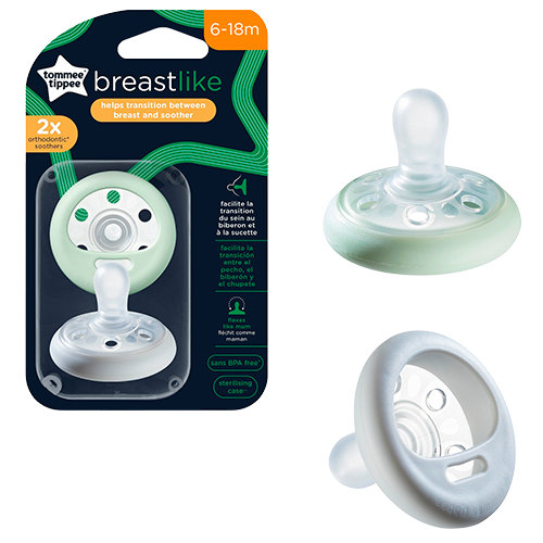 Tommee Tippee Breast Like Sutter 6-18 Mdr. (2 stk)