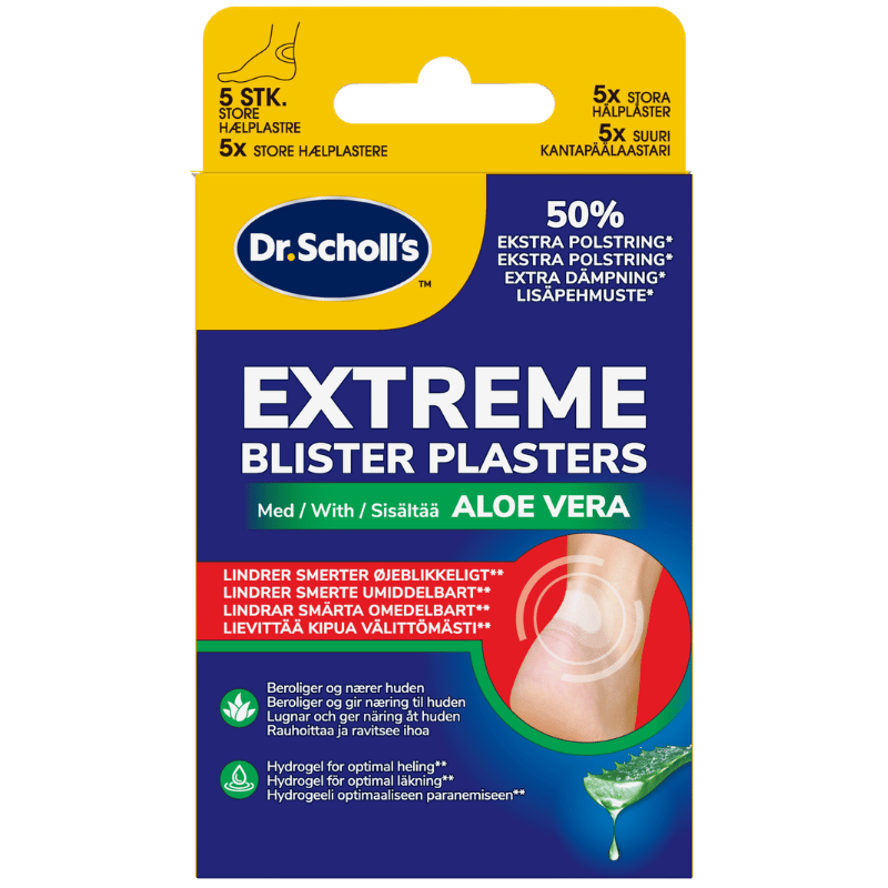Scholl Extreme Blister Plasters with Aloe Vera (5 stk)