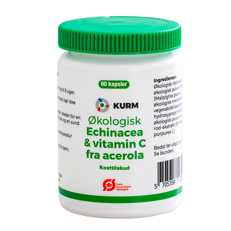 Kurm Økologisk Echinacea & Acerola (60 kap)