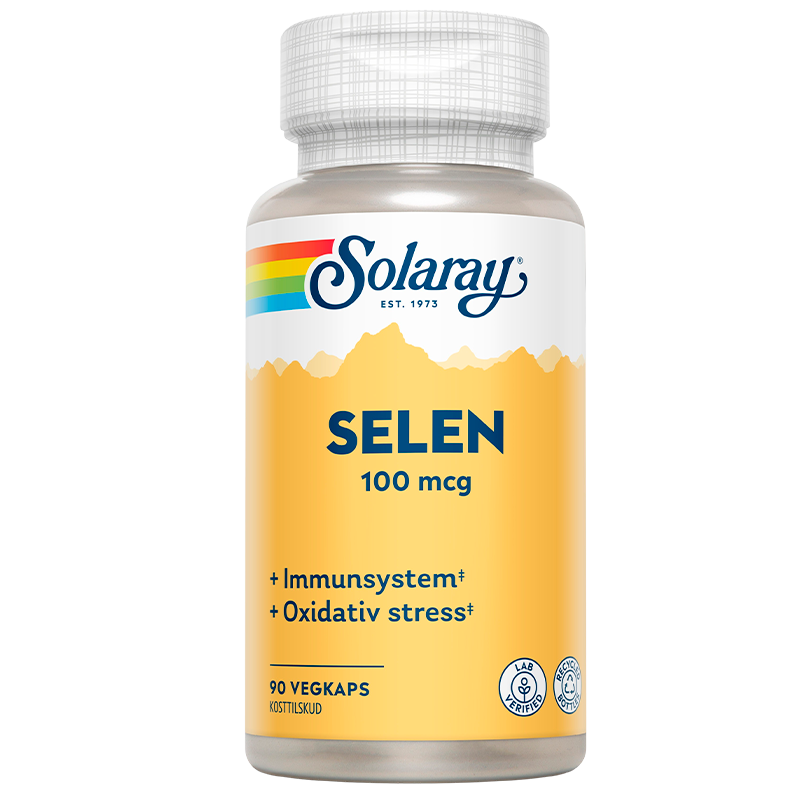 Solaray Selen med græskar/broccoli 100 mcg. - 90 kaps.