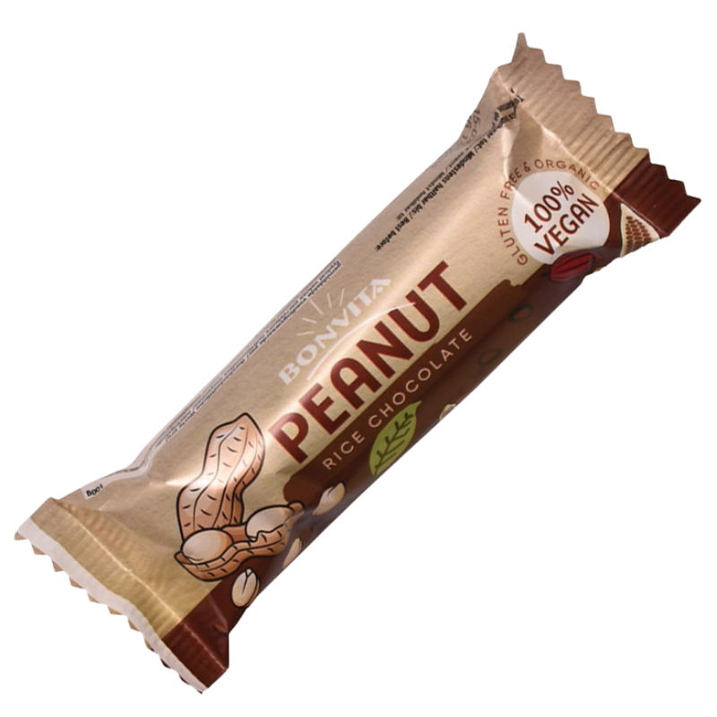 Peanutbar m. vegansk chokoladeovertræk Ø (40 gr)