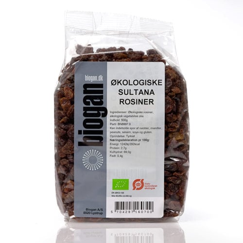 Rosiner lyse Ø 500 gr.