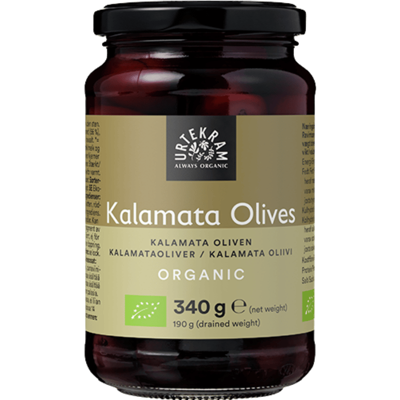 Urtekram Kalamata Oliven u. Sten Ø - 340 g.