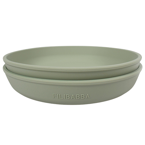 Filibabba Silikone Tallerken Green (2 stk)