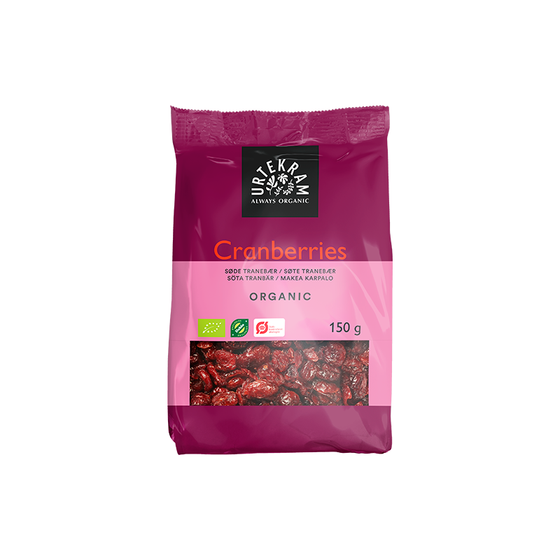 Urtekram Tranebær Snack Ø - 150 g.