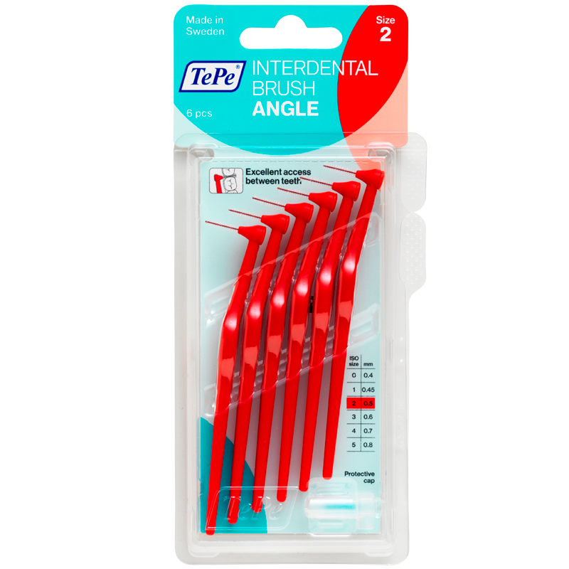 TePe Mellemrumsbørste Angle Rød - 6 stk