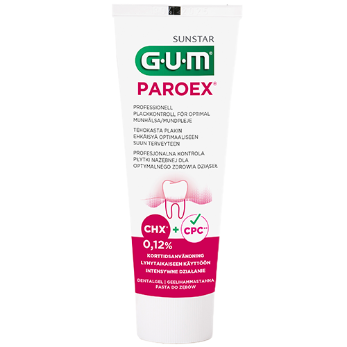 GUM Paroex 0,12% Klorhexidin Tandpastagel U. Fluor - 75 ml
