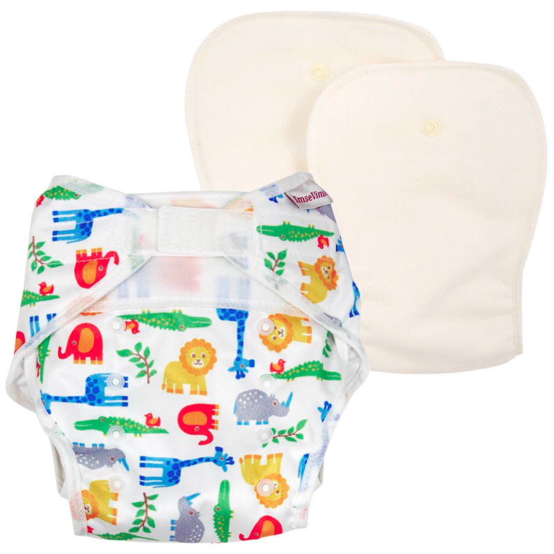 ImseVimse One Size Diaper W. Inserts Wildlife (1 stk)