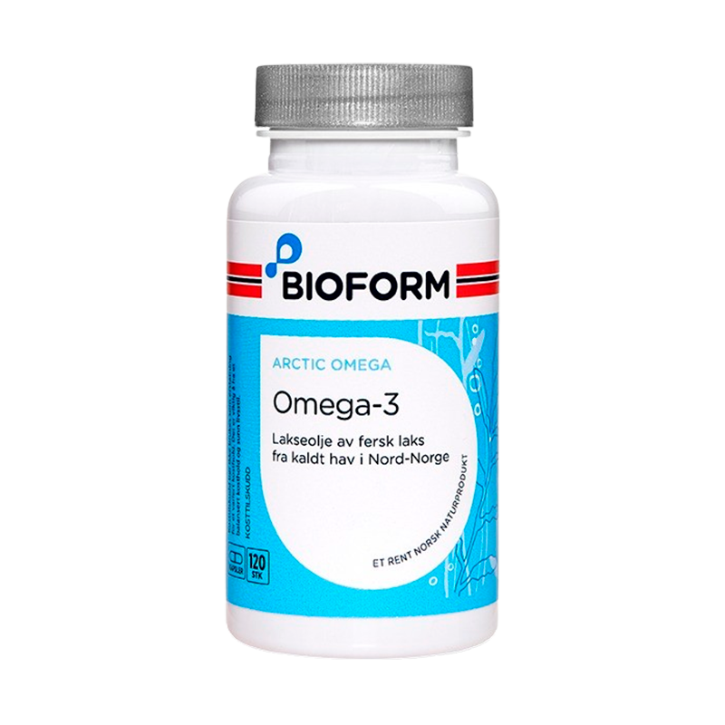 Bioform Omega 3 (NordNorsk Lakseolie) (120 kaps)