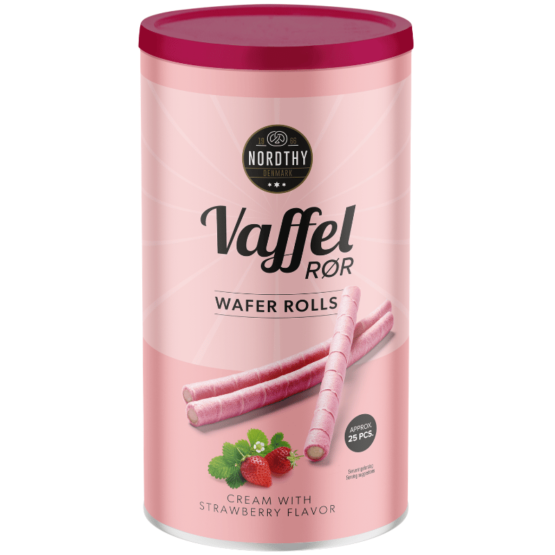 Nordthy Vaffelrør Jordbær (250 g)