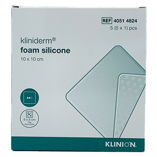 Kliniderm Foam Silikone 10x10 cm - 5 stk