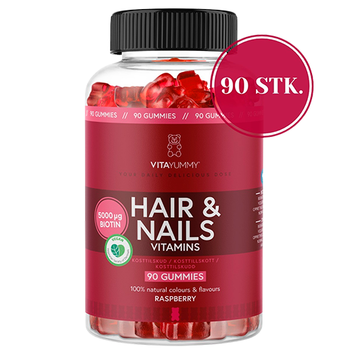 VitaYummy Hair & Nails (Raspberry) (90 stk)