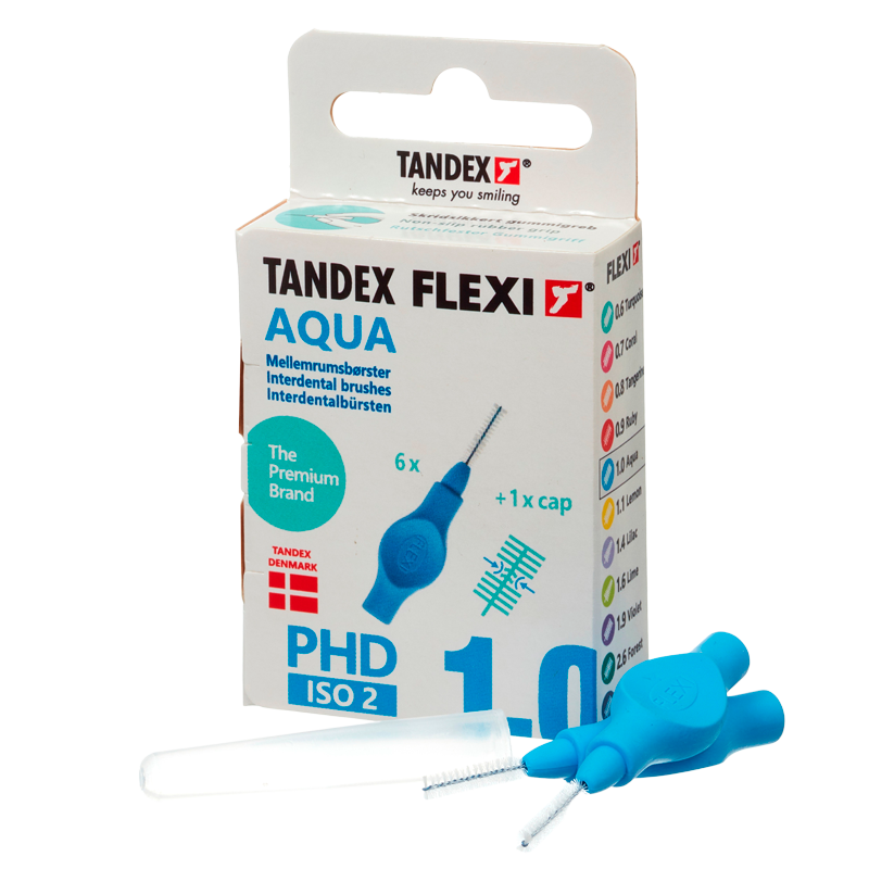 TANDEX Flexi Mellemrumsbørste Aqua PHD 1.0/ISO 2 (6 stk)
