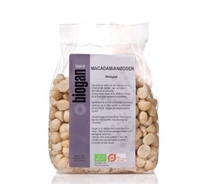 Biogan Macadamianødder Rå Ø - 400 g.