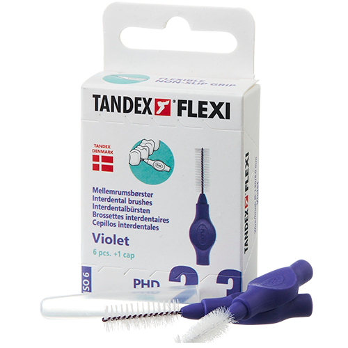 TANDEX Flexi Mellemrumsbørste Violet PHD 2.3 /ISO 6 (6 stk)