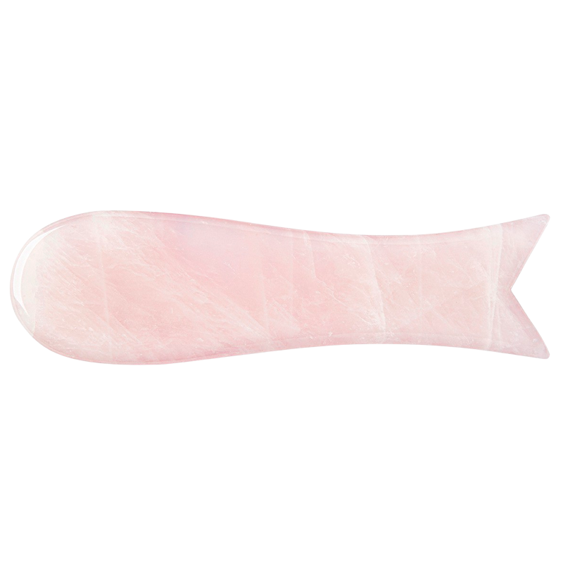 A Pure Mind Gua Sha Fish Rose Quartz (1 stk)