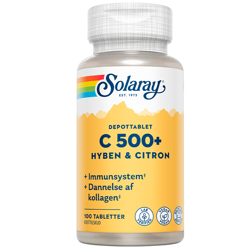 Solaray C500 + Hyben og Citron - 100 tabs.