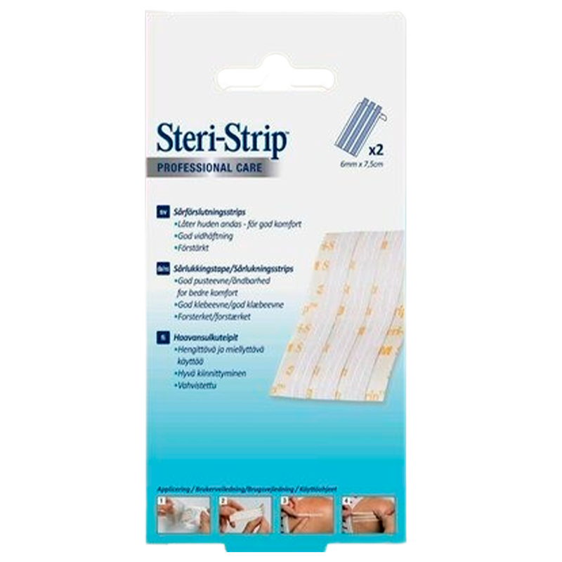 3M Steri-Strip Forstærket Tapesutur 6 x 75 mm (2 stk)