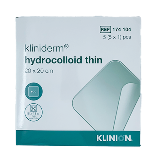 Kliniderm Hydrocolloidbandage - Tynd - 20x20 cm - 5 stk