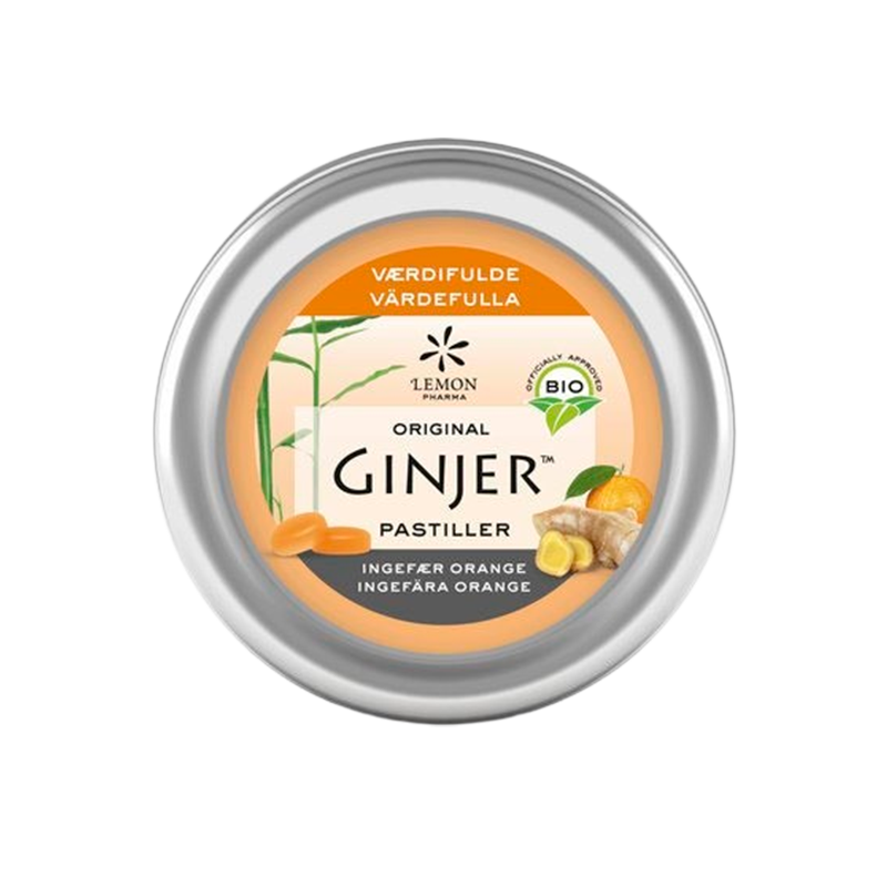 Lime Pharma GINJER® Ingefær ORANGE Pastiller Ø (40 g)
