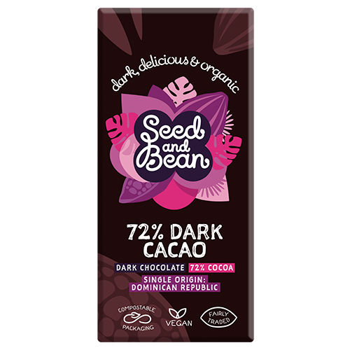 Seed & Bean Mørk Chokolade 72% Ø - 85 gr