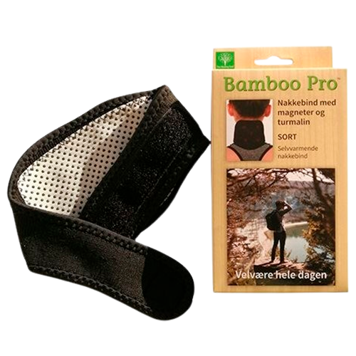 Bamboo Pro Nakkebind, Magnet & Turmalin Sort, OneSize (1 stk)