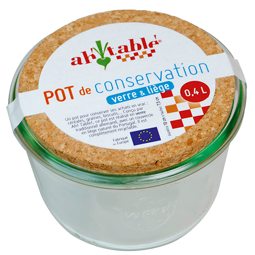 Ecodis Opbevaringsglas Med Kork Låg 0,4L (1 stk)