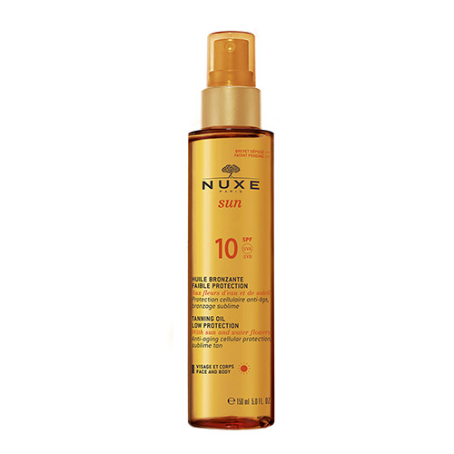 Nuxe Sun Tanning Oil For Face & Body SPF 10 - 150 ml.