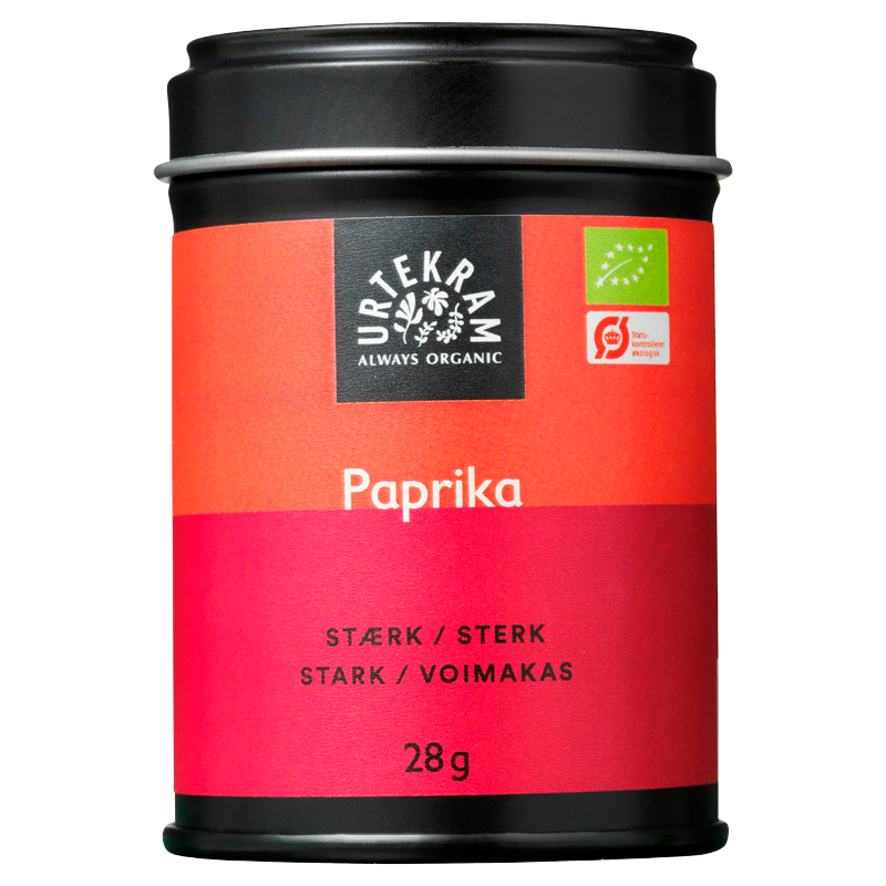 Urtekram Paprika Stærk Ø - 28 g.