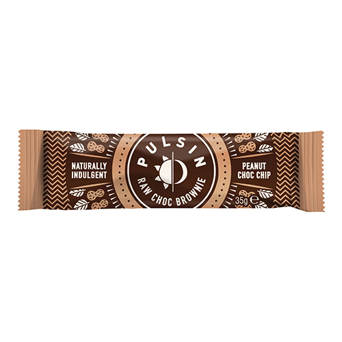 Pulsin Peanut Chock chip raw choco brownie - 35 g
