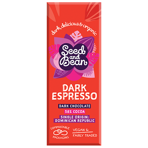 Seed & Bean Mørk Chokolade Espresso 58% Ø - 25 g