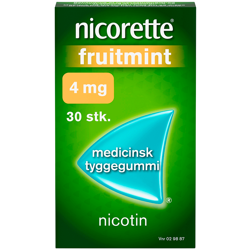 Nicorette Fruitmint Medicinsk Tyggegummi 4 mg (30 stk)