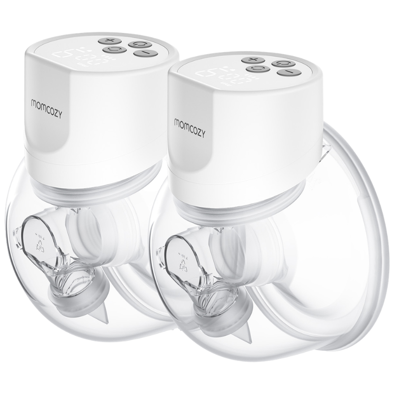 Momcozy S12 Pro Dobbelt Bærbar Brystpumpe Hvid (1 sæt)