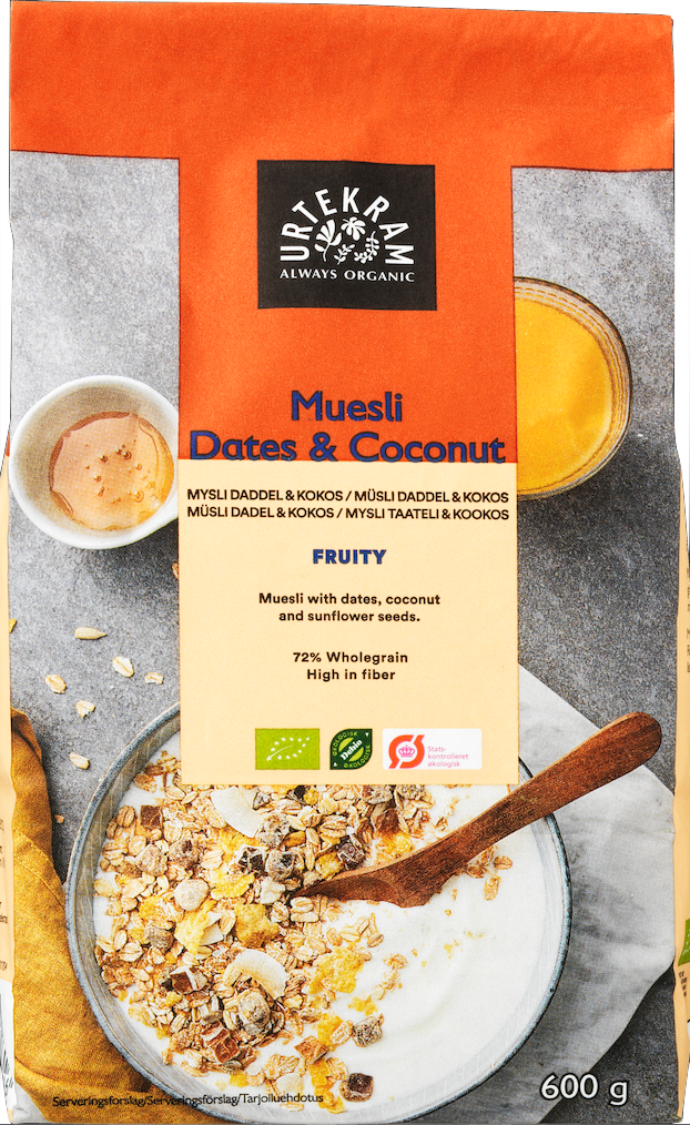 Urtekram Muesli Dates & Coconut Ø (600 g)