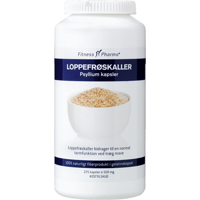 Fitness Pharma Loppefrøskaller Psyllium (225 kaps)