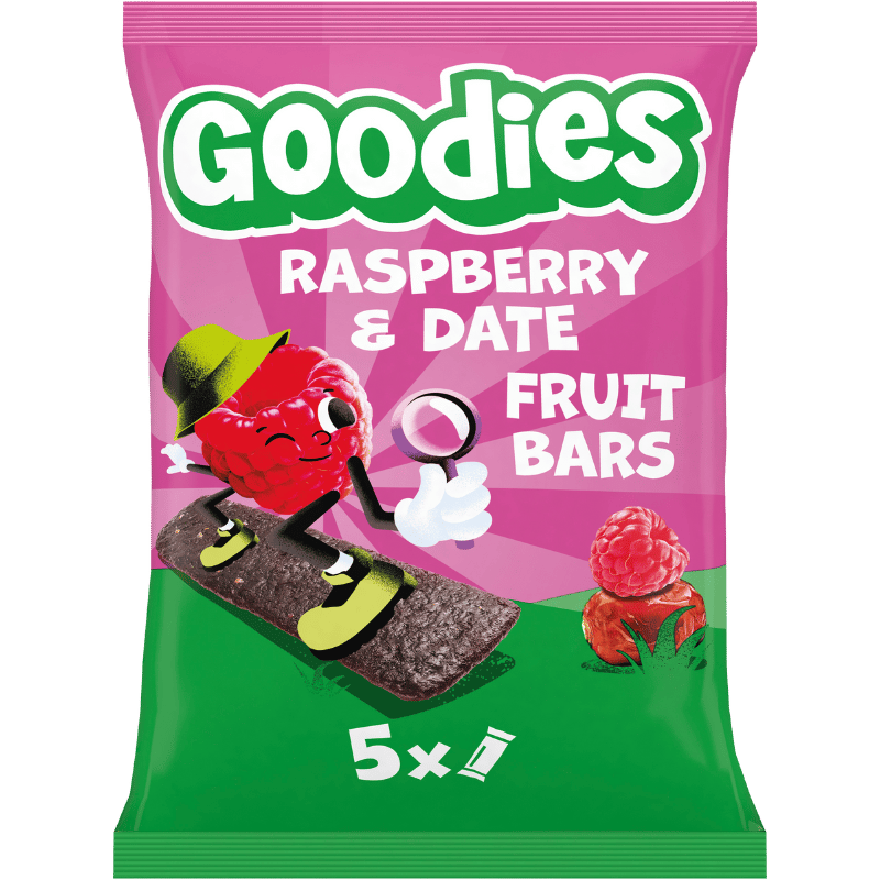 Goodies Fruit Bar Raspberry & Date (5 stk)