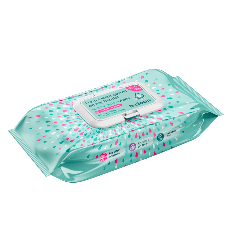 b.clean I Don't Want Germs On My Hands, Towlette (50 stk)
