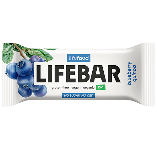 Really Raw LifeBar Blåbær Quinoa RAW Ø - 47 g
