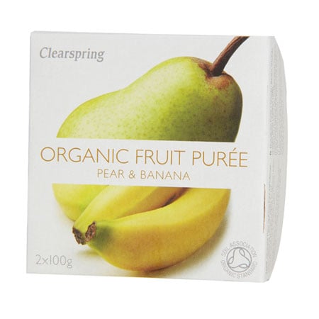 Clearspring Organic Frugtpuré Pære & Banan Ø - 200 g